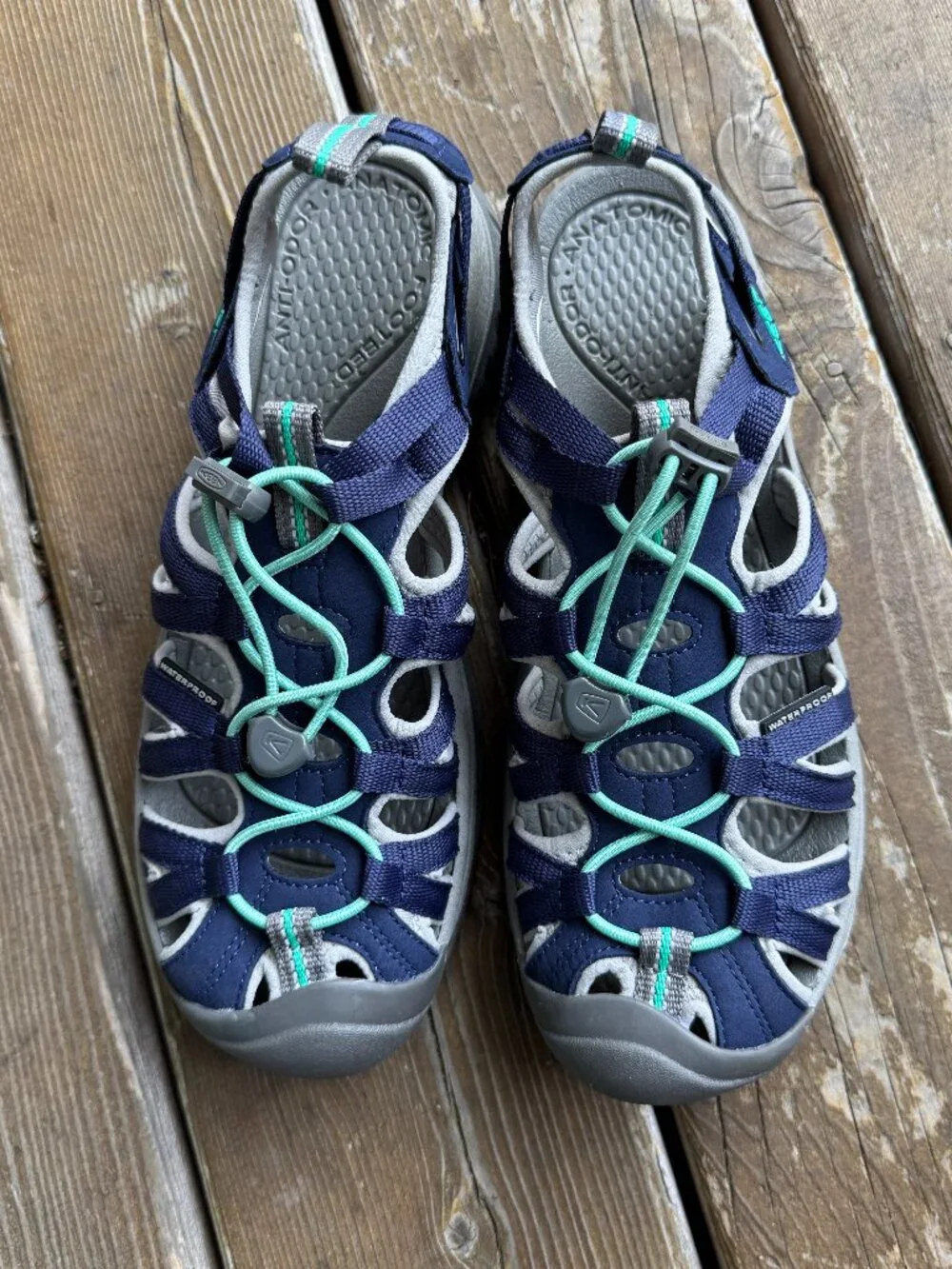 KEEN Whisper Sport Navy Blue/Teal #1029080 Waterproof Sandal in Women's 8.5